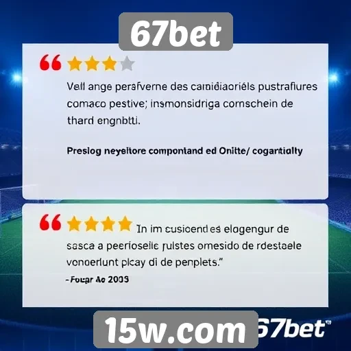 Avaliações de usuários destacam experiência no 67bet